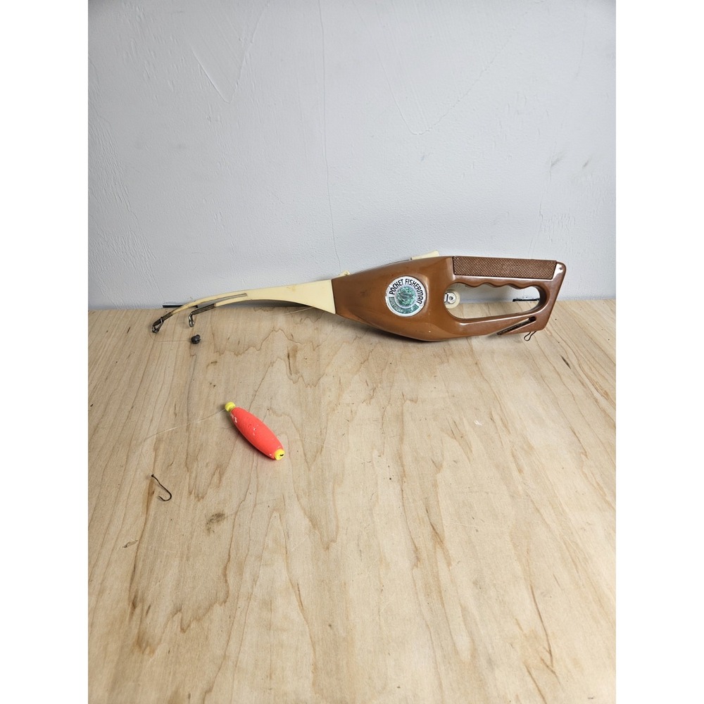Vintage Popeil Pocket Fisherman Spin Casting Outfit Portable Fishing Rod Reel